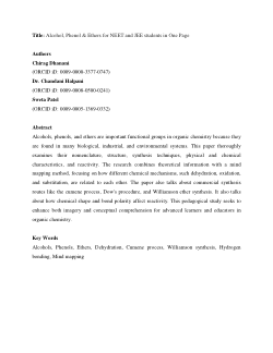 Alcohol, Phenol & Ethers for NEET and JEE students in One Page