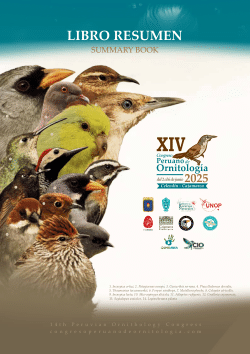 Libro resúmenes del XIV Congreso Peruano de Ornitologia