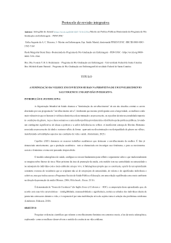 A FEMINIZAÇÃO DA VELHICE EM CONTEXTOS RURAIS NUMA PERSPECTIVA SALUTOGÊNICA: PROTOCOLO DE REVISÃO INTEGRATIVA