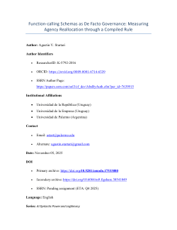 Function-calling Schemas as De Facto Governance: Measuring Agency Reallocation through a Compiled Rule