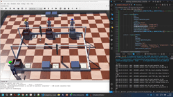 Example video of a running Webots simulation for the research project Zero0P