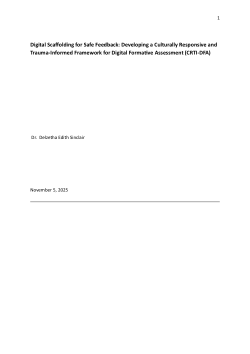 DIGITAL SCAFFOLDING FOR SAFE FEEDBACK