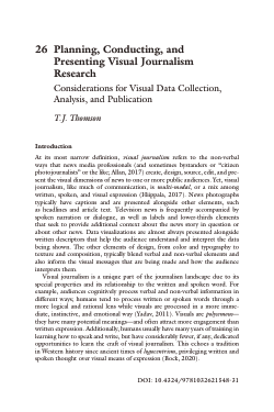 Planning, Conducting, and
Presenting Visual Journalism 
Research
: Considerations for Visual Data Collection, Analysis, and Publication