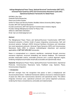 Kafinga MPT-SST-UPD-CRC-Universal Synthesis Frameworks for Global Peace