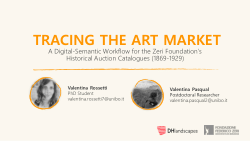 TRACING THE ART MARKET - A Digital-Semantic Workflow for the Zeri Foundation’s Historical Auction Catalogues (1869-1929)​