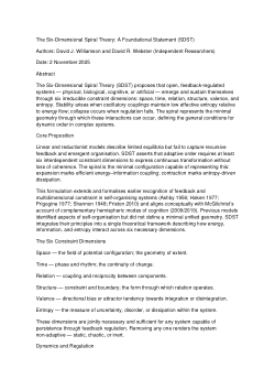 <b>The Six-Dimensional Spiral Theory (SDST): A Foundational Statement</b>