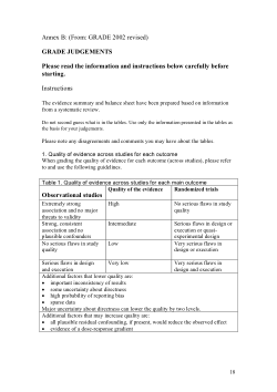 WHO 2003 - Annex B on GRADE