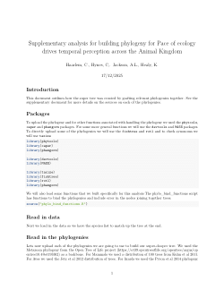 Supplementary files for "<b>Pace of ecology drives the tempo of visual perception across the Animal Kingdom</b>"