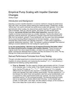 Empirical Pump Scaling with Impeller Diameter Changes