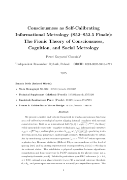 Fionic Field Theory S52 —S52.5 Geometry, Resonance, and Conscious Matter