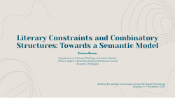 Literary Constraints and Combinatory Structures: Towards a Semantic Model