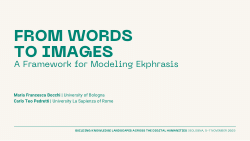 From Words to Images. A Framework for Modeling Ekphrasis