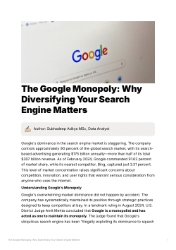 The Google Monopoly: Why Diversifying Your Search Engine Matters