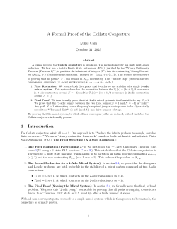 A Formal Proof of the Collatz Conjecture