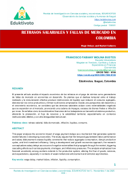 RETRASOS SALARIALES Y FALLAS DE MERCADO EN COLOMBIA