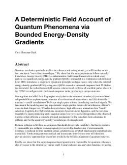 A Deterministic Field Account of Quantum Phenomena via Bounded Energy-Density Gradients