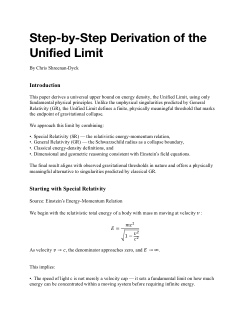 <b>The Unified Limit: The Ultimate Constraint on Energy-Density in the Universe</b>