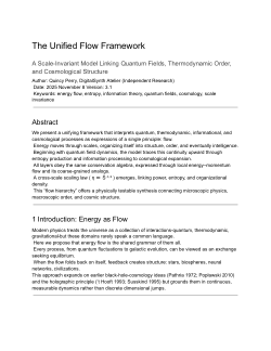 Recursive Cosmological Framework — Version 3.1 (Unified Flow Edition)