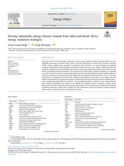 Driving sustainable energy futures: Lessons from India and South Africa energy transition strategies