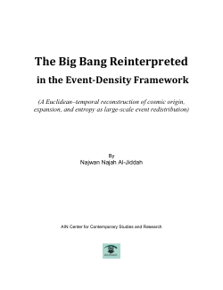 The Big Bang Reinterpreted in the Event-Density Framework