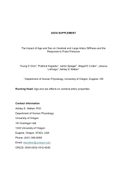 Supplemental Data- The Impact of Age and Sex on Cerebral and Large Artery Stiffness and the Response to Pulse Pressure