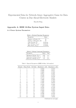 <i>Test Cases for Network-Aware Aggregative Game for Data </i><i>Centers in Day-Ahead Electricity Markets</i>