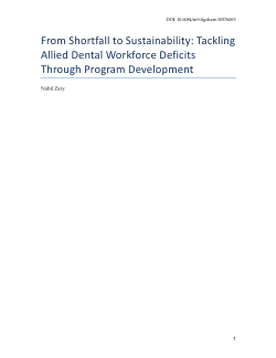 From Shortfall to Sustainability: Tackling Allied Dental Workforce Deficits Through Program Development