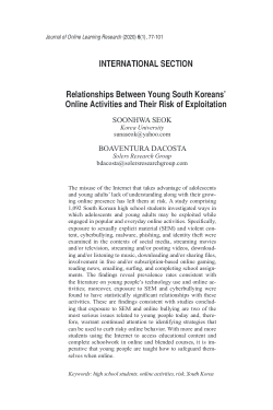 Relationships Between Young South Koreans’ Online Activities and Their Risk of Exploitation