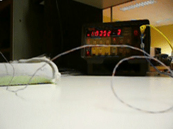 <b>Videos showing the measurement of temperature change between a fabric and a fingertip.</b>