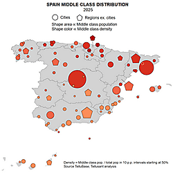 Map of Spanish Middle Class Distribution