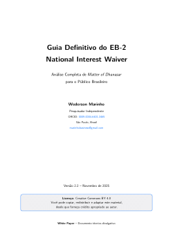 Guia Definitivo do EB-2 National Interest Waiver: Análise Completa de Matter of Dhanasar para o Público Brasileiro
