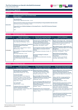 <b>1st GenAI in Built Environment Conference Programme 2025</b>