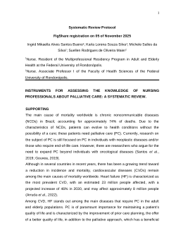 <b>INSTRUMENTS FOR ASSESSING THE KNOWLEDGE OF NURSING PROFESSIONALS ABOUT PALLIATIVE CARE: A SYSTEMATIC REVIEW</b>