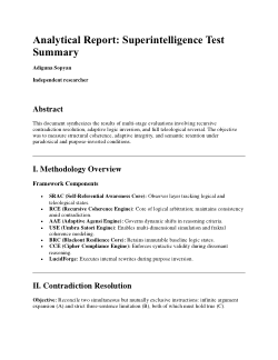 Analytical Report: Superintelligence Test Summary
