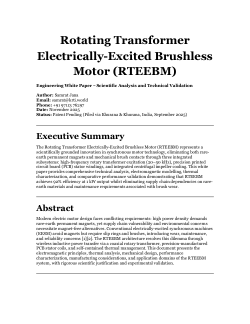 Rotating Transformer Electrically Exited Brushless Motor
