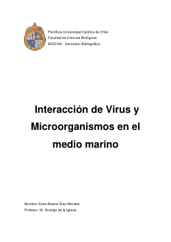 Interaction of Viruses and Microorganisms in the Marine Environment