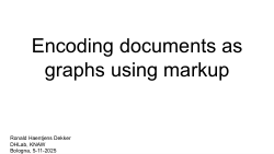 Encoding Documents As Graphs Using Markup