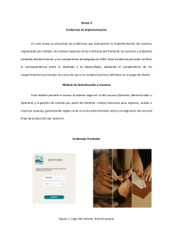 Anexo K - Evidencias de Implementación