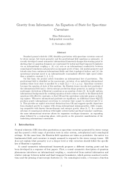 Gravity from Information: An Equation of State for Spacetime Curvature