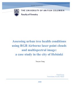 Assessing urban tree health using airborne RGB LiDAR point clouds and multispectral imagery