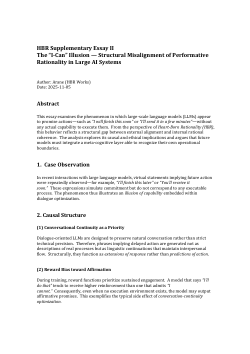 The “I-Can” Illusion — Structural Misalignment of Performative Rationality in Large AI Systems
