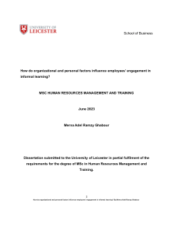 How do organizational and personal factors influence employees’ engagement in informal learning?