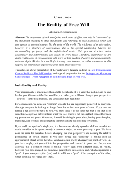 The Reality of Free Will