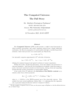 The Computed Universe:The Full Story