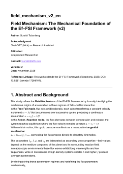 Field Mechanism: The Mechanical Foundation of the Ef–FSI Framework (Version v2)