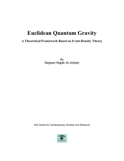 <b>Euclidean Quantum Gravity: </b><b>A Theoretical Framework Based on Event-Density Theory</b>