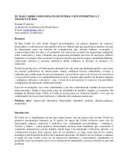 El mar Caribe como espacio de interacción interétnica y transcultural