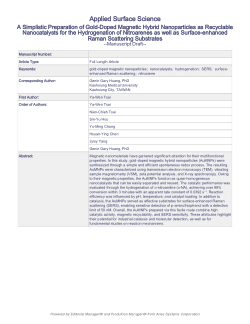 <b>A Simplistic Preparation of Gold-Doped Magnetic Hybrid Nanoparticles as Recyclable Nanocatalysts for the Hydrogenation of Nitroarenes as well as Surface-enhanced Raman Scattering Substrates</b>