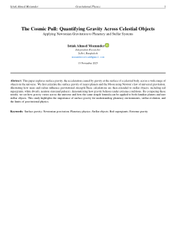 The Cosmic Pull: Quantifying Gravity Across Celestial Objects