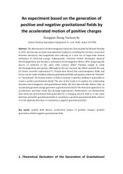 An experiment based on the generation of positive and negative gravitational fields by the accelerated motion of positive charges